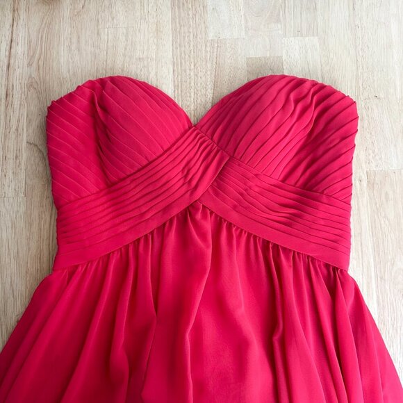 Mori Lee by Madeline Garner Red Bridesmaids Dress 10 Wedding Gown Formal Morilee - Picture 6 of 8